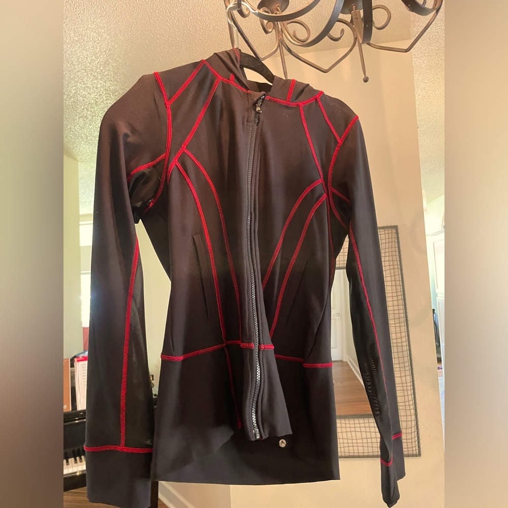 Black Gottex Jacket with red stitching size medium
